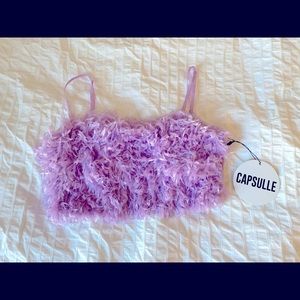 Dolls Kill fuzzy crop top